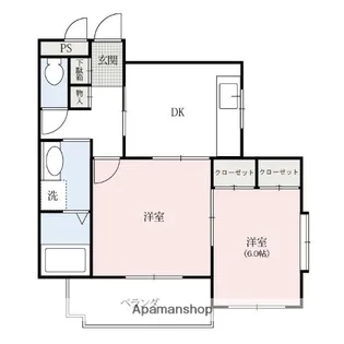 レジデンスあすか【4階】の間取り