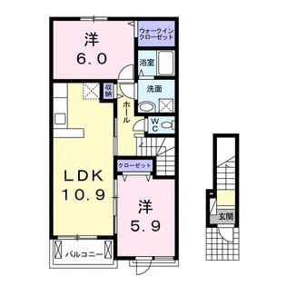 LATOURKAIZAWA Ⅴ【2階】の間取り