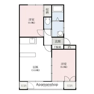 シルクハイツ【1階】の間取り