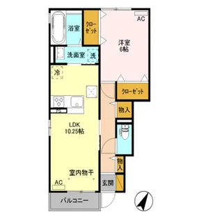 ビューテラス【1階】の間取り