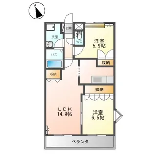 スプリーム K【2階】の間取り
