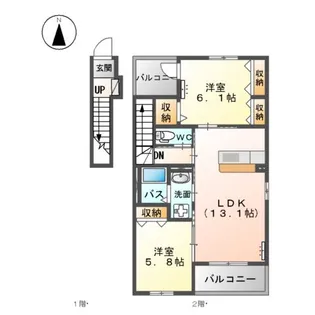 LE・YUZU【2階】の間取り