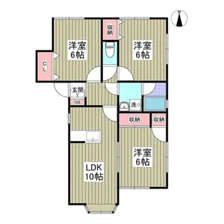 福島ハイツAー2【1階】の間取り
