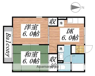 セジュール箕郷A棟【202号室】の間取り