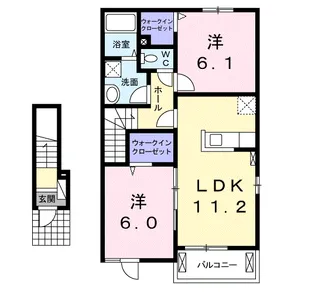 サン・スリー B【2階】の間取り