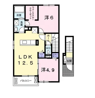 サンライズ 天王西【2階】の間取り