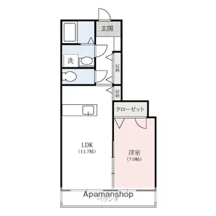 群馬県高崎市上中居町【マンション】の間取り