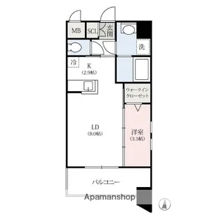 アルティザ北通町【3階】の間取り