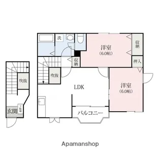 群馬県高崎市足門町【アパート】の間取り