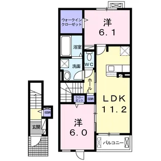 ポプラ Ⅰ【2階】の間取り