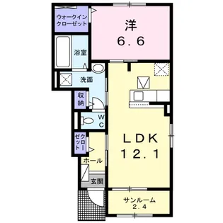 サニー ガーデン Ⅱ【1階】の間取り
