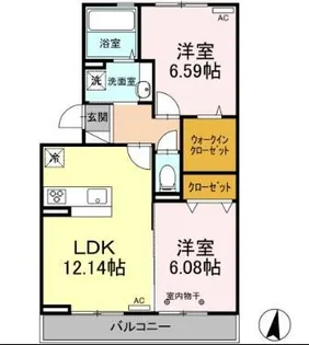 グリーングラス【2階】の間取り
