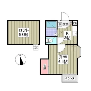 ラ・セゾン 高崎【201号室】の間取り