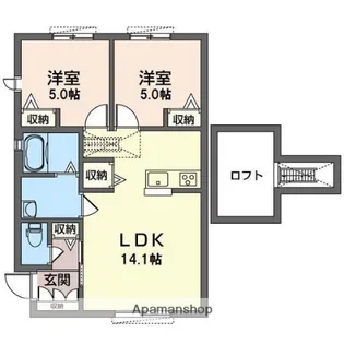 群馬県高崎市棟高町【アパート】の間取り