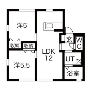 アルフェッカE【2階】の間取り