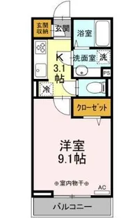 サントリーニ【3階】の間取り