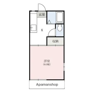 ハイツネフェルティティAB【2階】の間取り