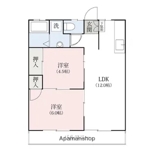 リバーサイドB【2階】の間取り