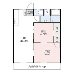 リバーサイドB【2階】の間取り
