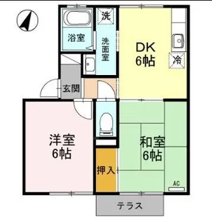 スプリングコート【1階】の間取り