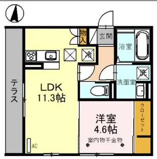DーROOM羅漢町【1階】の間取り