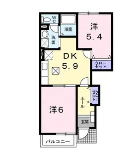 サンライトヒルズ【1階】の間取り