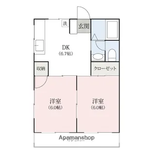 ハイツアマダ【2階】の間取り