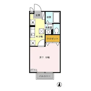 ルーチェ AB【1階】の間取り