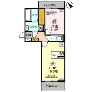 DーROOM歌川町【2階】の間取り