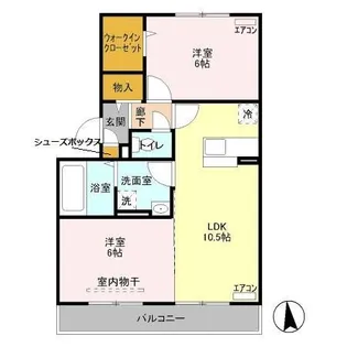 レーブ中泉【3階】の間取り