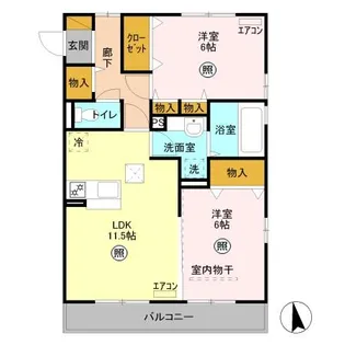 グレイスリーフ【1階】の間取り