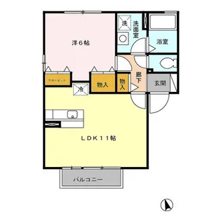リュエル AB【2階】の間取り