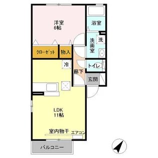 アリコ・ルージュ A【1階】の間取り
