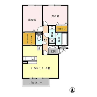 リバーサイド・K【3階】の間取り