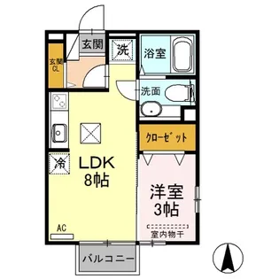 メゾン ソニア AB【1階】の間取り