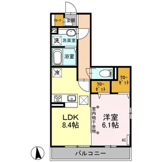リビオンH&MⅡ【1階】の間取り