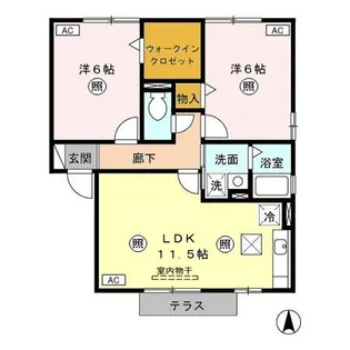 ブリエ アージュ ⅠⅡⅢⅣ【I101号室】の間取り