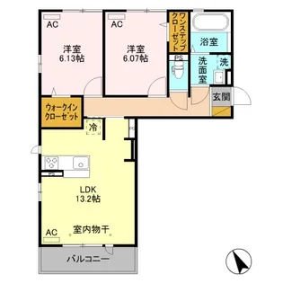 クレアシオン城北【2階】の間取り