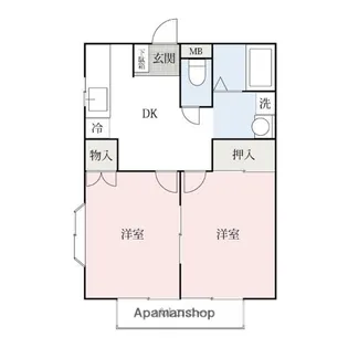 ルミネミワ2【2階】の間取り