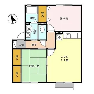 セジュールねごや【1階】の間取り