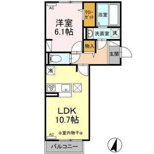 エスポワール A【1階】の間取り
