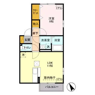 パルクヴェール【1階】の間取り