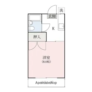 カマアサ第二ハイツ【2階】の間取り