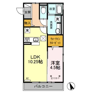 メゾン・ドゥ・ボヌール【1階】の間取り