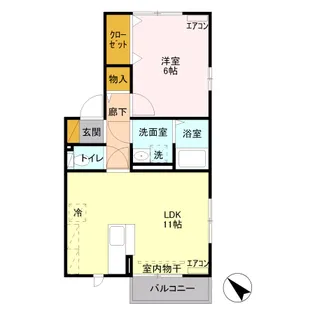 メイプル【2階】の間取り