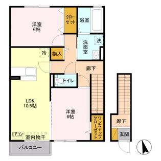 フローレス【2階】の間取り