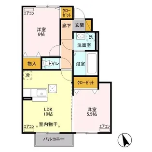 コンフォート A【1階】の間取り