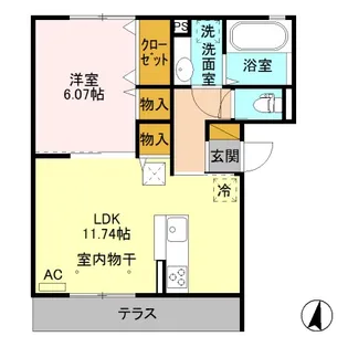 サンモール新堀【1階】の間取り