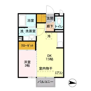 エトワール【202号室】の間取り