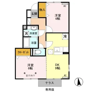 アロース・ガーデン A【1階】の間取り